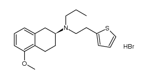 (S)-2-(N-n-propyl-N-2-(thien-2-yl)ethylamino)-5-methoxytetraline hydrobromide Structure