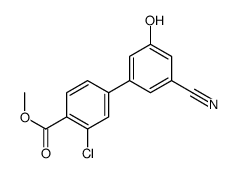 methyl 2-chloro-4-(3-cyano-5-hydroxyphenyl)benzoate Structure