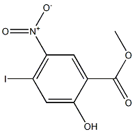 2-Hydroxy-4-iodo-5-nitro-benzoic acid methyl ester结构式