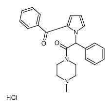 2-(2-benzoylpyrrol-1-yl)-1-(4-methylpiperazin-1-yl)-2-phenylethanone,hydrochloride结构式