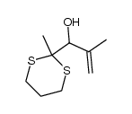 2-methyl-1-(2-methyl-1,3-dithian-2-yl)prop-2-en-1-ol结构式