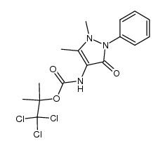4-[(2,2,2-Trichlor-1,1-dimethylethoxycarbonyl)amino]antipyrin结构式
