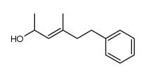 4-methyl-6-phenylhex-3-en-2-ol结构式
