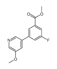 3-氟-5-(5-甲氧基吡啶-3-基)苯甲酸甲酯结构式