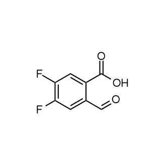 4,5-二氟-2-甲酰基苯甲酸结构式