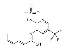 N-[2-(methanesulfonamido)-5-(trifluoromethyl)pyridin-3-yl]hexa-2,4-dienamide Structure