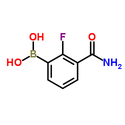 3-Aminocarbonyl-2-fluorophenylboronic acid Structure