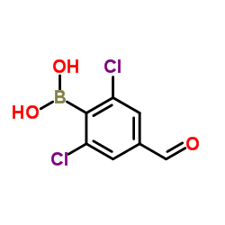 2,6-Dichloro-4-formylphenylboronic acid Structure