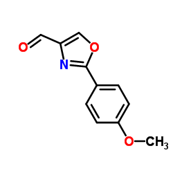 2-(4-甲氧基苯基)-噁唑-4-甲醛结构式
