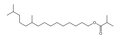 外消旋-10,14-二甲基十五烷基异丁酸酯结构式