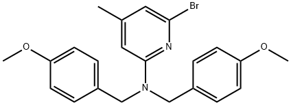2-Pyridinamine, 6-bromo-N,N-bis[(4-methoxyphenyl)methyl]-4-methyl-结构式