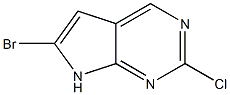 6-bromo-2-chloro-7H-pyrrolo[2,3-d]pyrimidine结构式