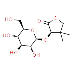 (R)-(-)-泛酰内酯 β-D-吡喃葡萄糖苷结构式