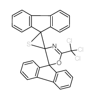 Trispiro[9H-fluorene-9,5'(4'H)-oxazole-4',2''-thiirane-3'',9'''-[9H]fluorene], 2'-(trichloromethyl)- (en) Structure