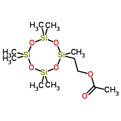 (ACETOXYETHYL)HEPTAMETHYLCYCLOTETRASILOXANE Structure