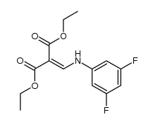 diethyl 2-(((3,5-difluorophenyl)amino)methylene)malonate Structure