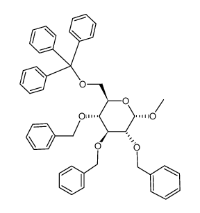 Methyl-6-O-trityl-2,3,4-tri-O-benzyl-α-D-glucopyranoside Structure