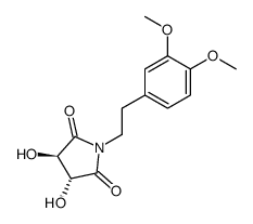 (2R,3R)-3,4-dihydroxy-1-[2-(3,4-dimethoxyphenyl)ethyl]pyrrolidine-2,5-dione结构式