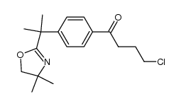 4-(4-chloro-1-oxobutyl)-α,α-dimethyl-α-(4,4-dimethyloxazolin-2-yl) toluene Structure