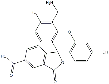 4'-氨甲基-6-羧基荧光素结构式