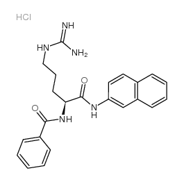 Nα-苄基-L-精氨酸β-萘酰胺盐酸盐结构式