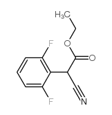 2-氰基-2-(2,6-二氟苯基)乙酸乙酯结构式