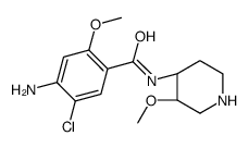 顺式-4-氨基-5-氯-2-甲氧基-N-(3-甲氧基-哌啶-4-基)-苯甲酰胺结构式