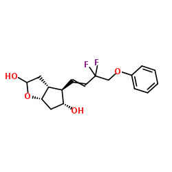 (3aR,4R,5R,6aS)-4-(3,3-Difluoro-4-phenoxy-1-buten-1-yl)hexahydro-2H-cyclopenta[b]furan-2,5-diol结构式