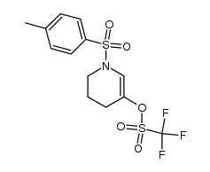 trifluoromethanesulfonic acid 1-(p-toluenesulfonyl)-1,4,5,6-tetrahydro-pyridin-3-yl ester结构式