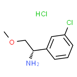 (S)-1-(3-氯苯基)-2-甲氧基乙胺盐酸盐结构式