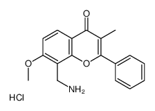 (7-methoxy-3-methyl-4-oxo-2-phenylchromen-8-yl)methylazanium,chloride结构式