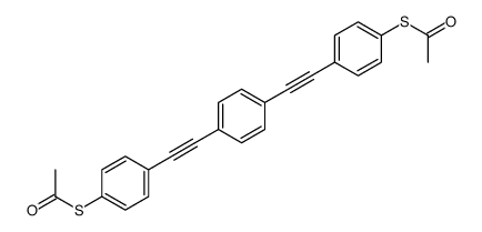 S,S′-[1,4-亚苯基二(2,1-乙炔二基-4,1-亚苯基)]双(硫代乙酸酯)结构式