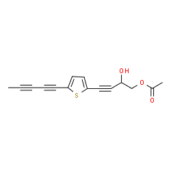2-(4-Acetoxy-3-hydroxy-1-butynyl)-5-(1,3-pentadiynyl)thiophene Structure