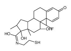 (11β,16α,17α)-9-Fluoro-11,17-dihydroxy-16-methyl-3-oxo-N-(2-sulfa nylethyl)androsta-1,4-diene-17-carboxamide Structure