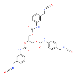 propane-1,2,3-triyl tris[(3-isocyanatomethylphenyl)carbamate]结构式