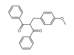 2-(4-methoxybenzyl)-1,3-diphenylpropane-1,3-dione结构式