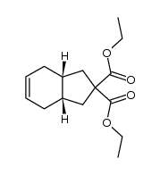 (+/-)-trans-1,3,3a,4,7,7a-hexahydro-indene-2,2-dicarboxylic acid diethyl ester Structure