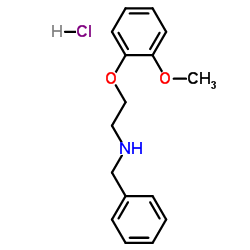 N-(2-(2-甲氧基苯氧基)乙基)苄胺盐酸盐结构式