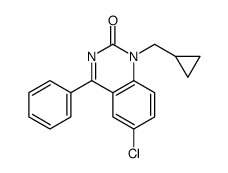 6-chloro-1-(cyclopropylmethyl)-4-phenylquinazolin-2-one结构式