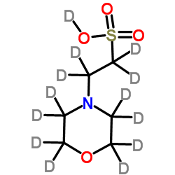 2-吗啉乙磺酸-D13结构式