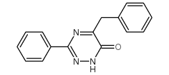 1,2,4-Triazin-6(1H)-one, 3-phenyl-5-(phenylmethyl)结构式