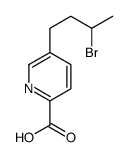 5-(3-bromobutyl)pyridine-2-carboxylic acid Structure