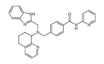 4-[[1H-benzimidazol-2-ylmethyl(5,6,7,8-tetrahydroquinolin-8-yl)amino]methyl]-N-pyridin-2-ylbenzamide Structure