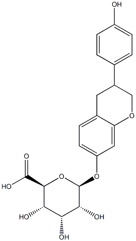 (3R)-3,4-Dihydro-3-(4-hydroxyphenyl)-2H-1-benzopyran-7-yl beta-D-glucopyranosiduronic acid Structure