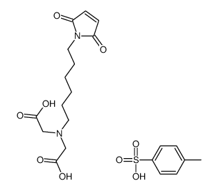 2-[carboxymethyl-[6-(2,5-dioxopyrrol-1-yl)hexyl]amino]acetic acid,4-methylbenzenesulfonate结构式