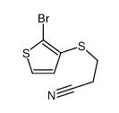 3-(2-bromothiophen-3-yl)sulfanylpropanenitrile结构式