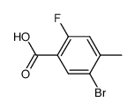 5-溴-2-氟-4-甲基苯甲酸结构式