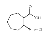 (1s,2r)-(+)-2-aminocycloheptanecarboxylic acid hydrochloride Structure