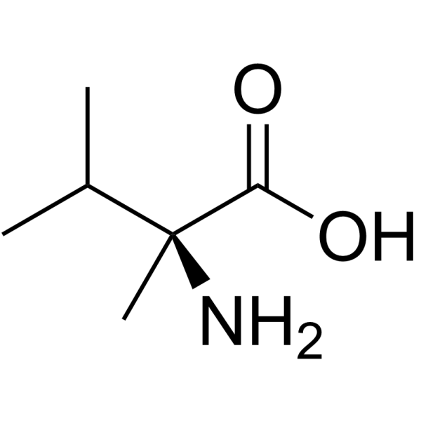 (S)-2-氨基-2,3-二甲基丁酸结构式
