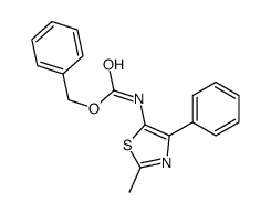 2-甲基-4-苯基噻唑-5-氨基甲酸苄酯结构式